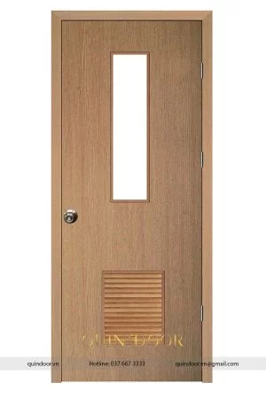 Cửa Nhựa Phủ PVC có ô kính QDC205