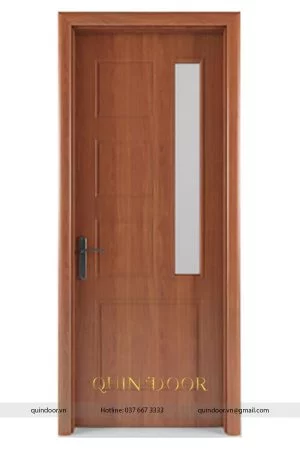 Cửa Nhựa Phủ PVC có ô kính QDC206