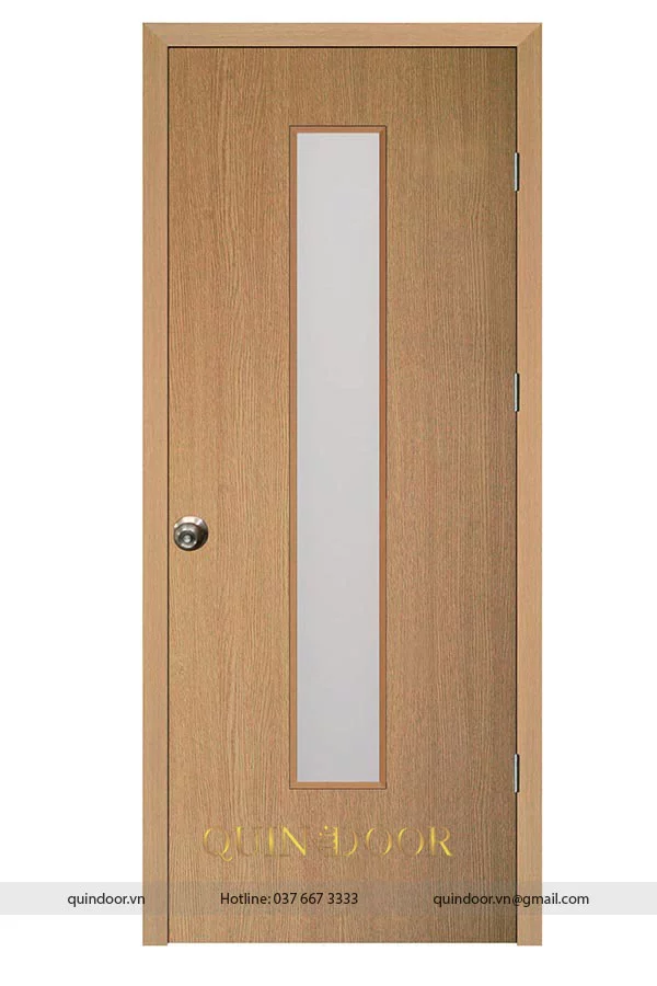 Cửa Nhựa Phủ PVC có ô kính QDC210