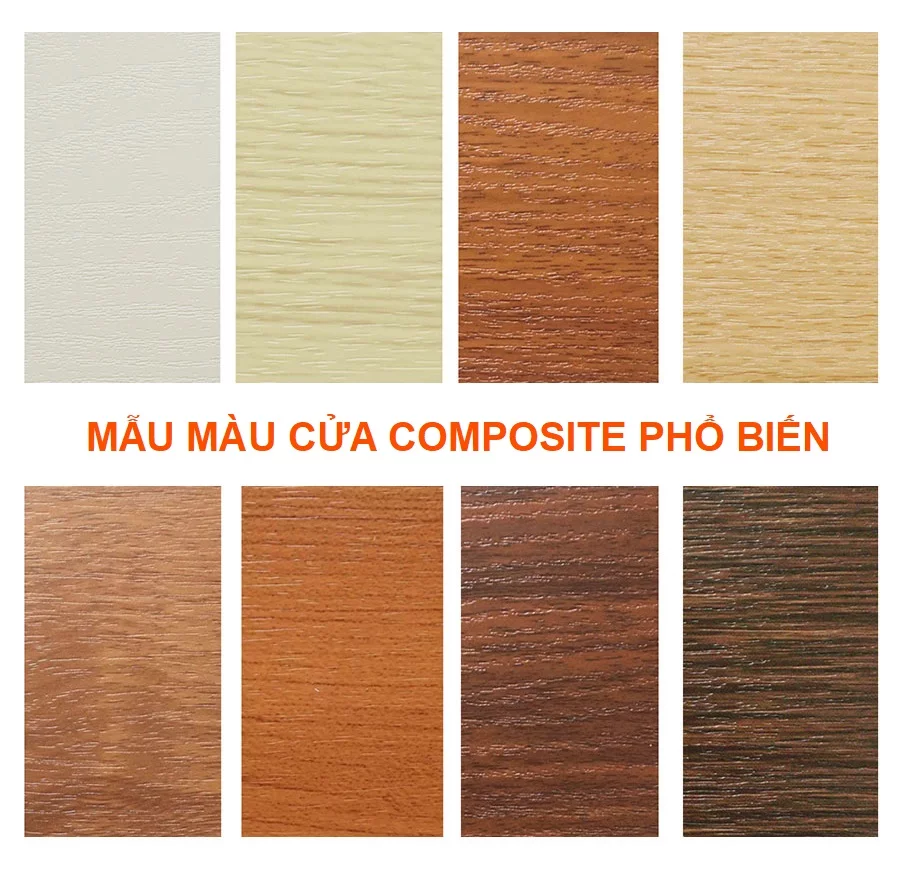 Mẫu màu cửa composite phổ biến