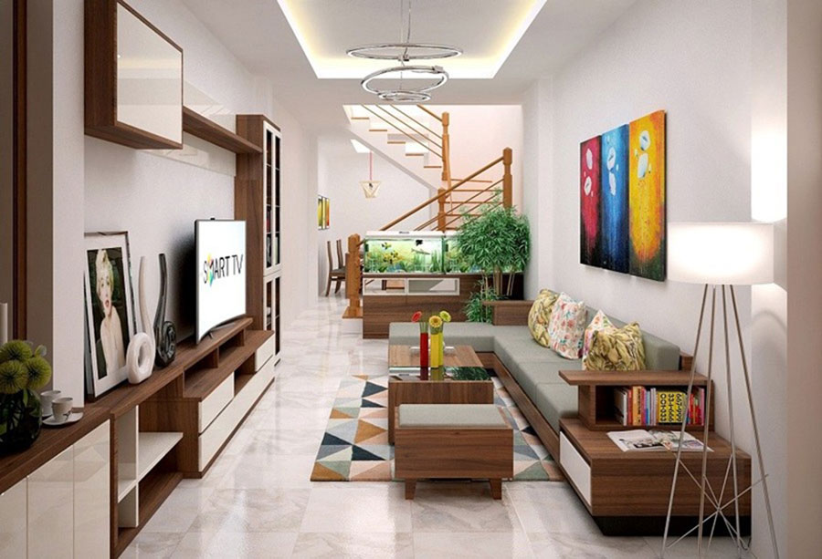 Bố trí phòng khách nhà ống hợp lý