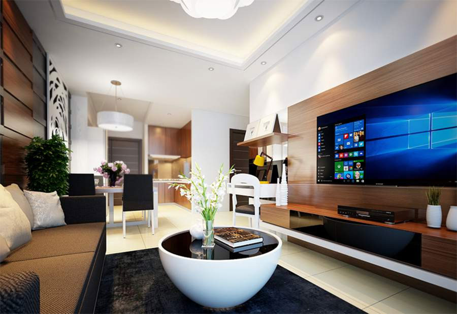 điểm nhấn phòng khách nhà ống đẹp