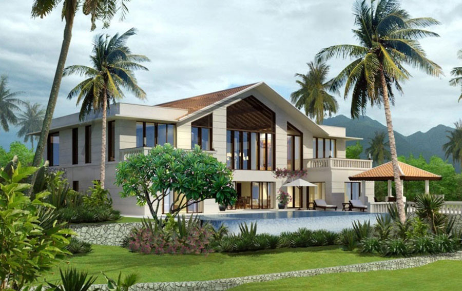 hướng nhà tựa núi