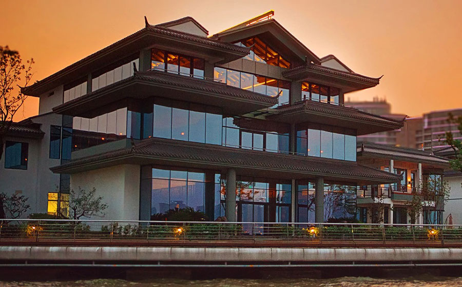 mặt tiền khách sạn phong cách trung hoa