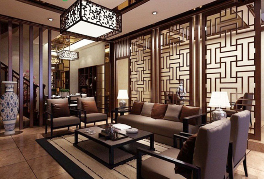 vách ngăn cnc phòng khách