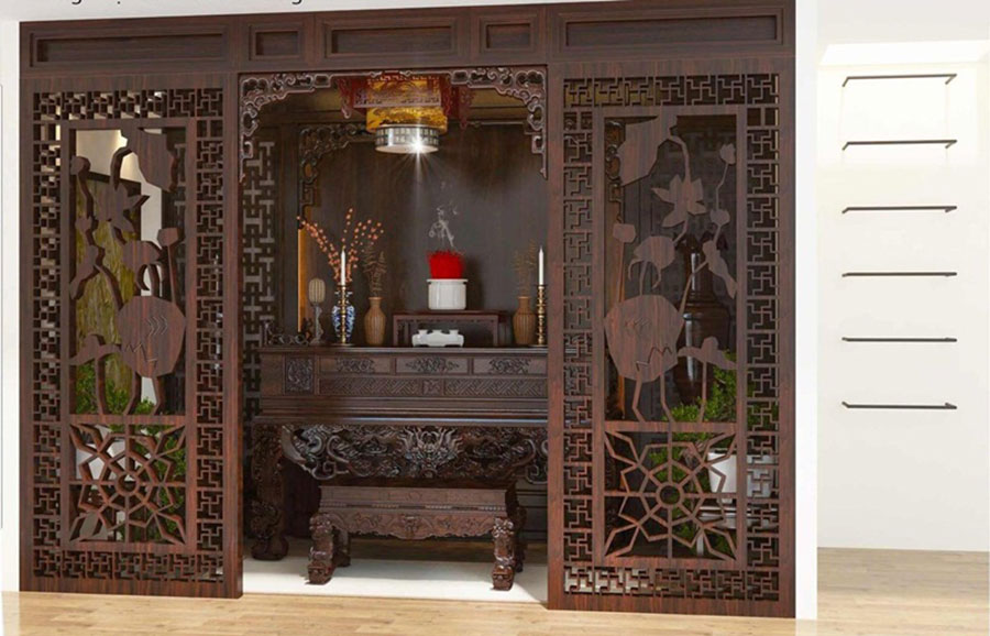 vách ngăn cnc phồng thờ